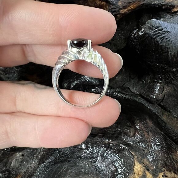 Vintage Clyde Duneier 3.63 ct Oval Smoky Quartz Ring Size 8 Sterling Silver CID - Picture 11 of 13